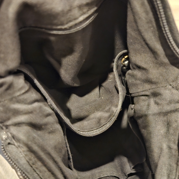 Fossil Black Leather Crossbody Bagwith Gold Studs - Picture 9 of 13